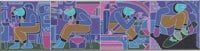 Salmon Arms Bumper Sticker - comic strip (purple)